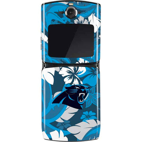 NFL Carolina Panthers Tropical Print Motorola RAZR Skin