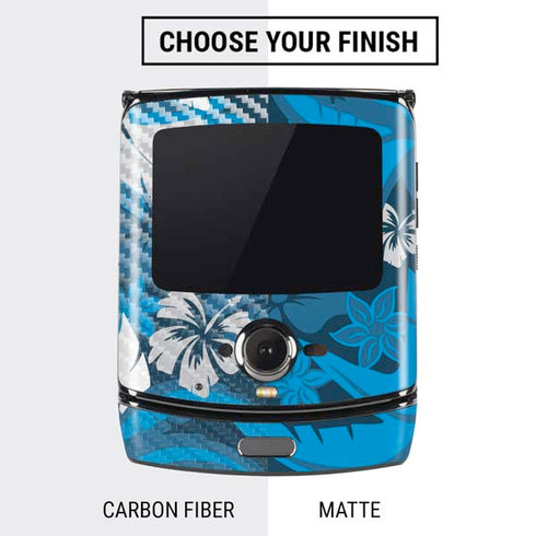 NFL Carolina Panthers Tropical Print Motorola RAZR Skin