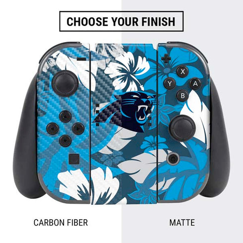 NFL Carolina Panthers Tropical Print Nintendo Switch Bundle Skin