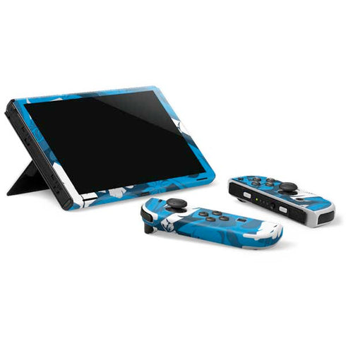 NFL Carolina Panthers Tropical Print Nintendo Switch OLED (2021) Skin