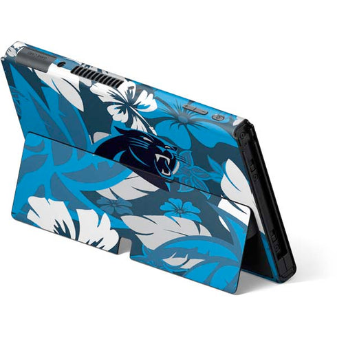 NFL Carolina Panthers Tropical Print Nintendo Switch OLED (2021) Skin
