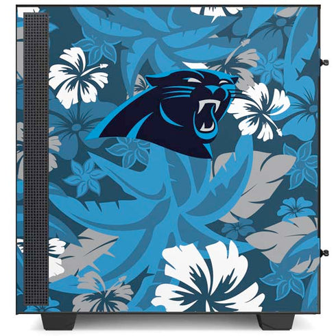 NFL Carolina Panthers Tropical Print NZXT H510 Compact ATX Mid-Tower Case Skin