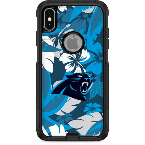 NFL Carolina Panthers Tropical Print Otterbox Commuter iPhone Skin