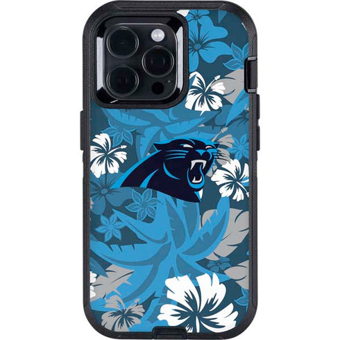 NFL Carolina Panthers Tropical Print Otterbox Defender iPhone Skin