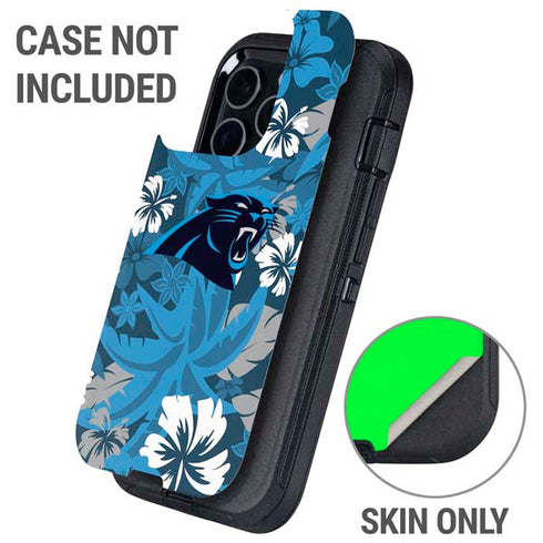 NFL Carolina Panthers Tropical Print Otterbox Defender iPhone Skin