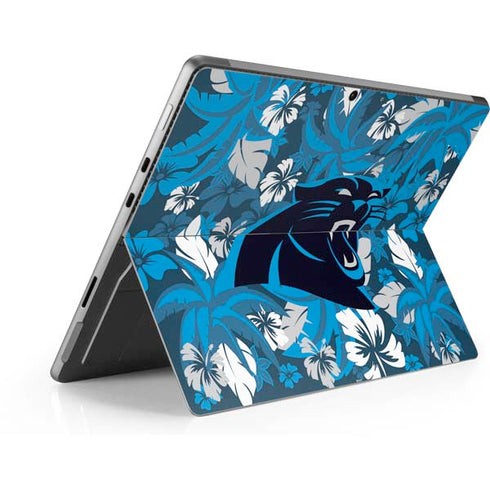NFL Carolina Panthers Tropical Print Surface Pro 9 Skin