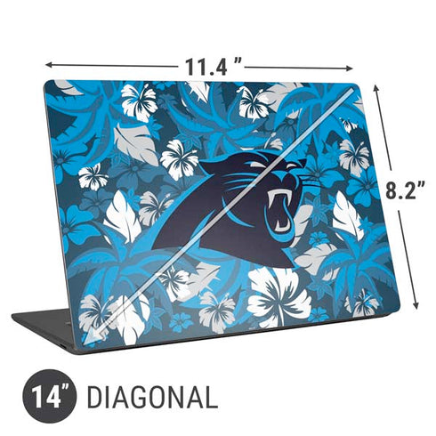 NFL Carolina Panthers Tropical Print Universal Laptop 14in (11.4 x 8.2in) Skin