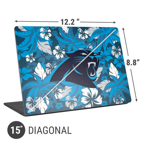 NFL Carolina Panthers Tropical Print Universal Laptop 15in (12.2 x 8.8in) Skin