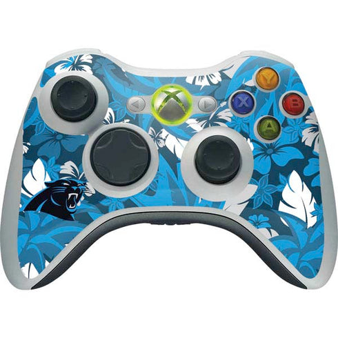NFL Carolina Panthers Tropical Print Xbox 360 Wireless Controller Skin