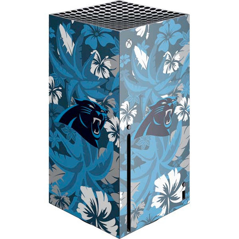 NFL Carolina Panthers Tropical Print Xbox Series X Console Skin