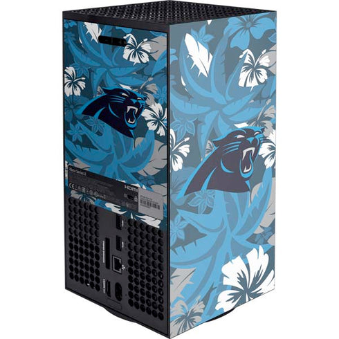 NFL Carolina Panthers Tropical Print Xbox Series X Console Skin