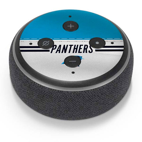 NFL Carolina Panthers White Striped Amazon Echo Dot Skin
