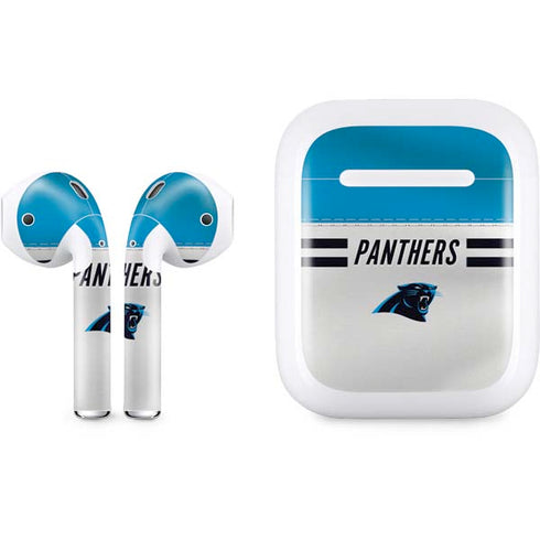 NFL Carolina Panthers White Striped Apple AirPods Skin
