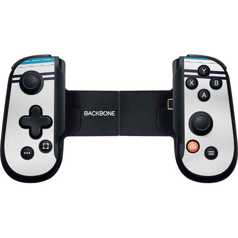 NFL Carolina Panthers White Striped Backbone One for iPhone Game Controller Skin