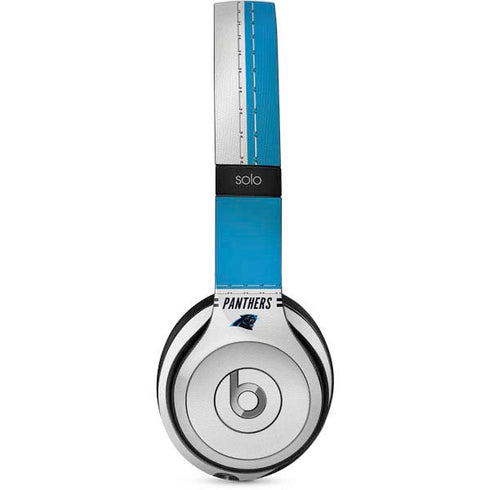 NFL Carolina Panthers White Striped Beats Solo 2 Wired Skin
