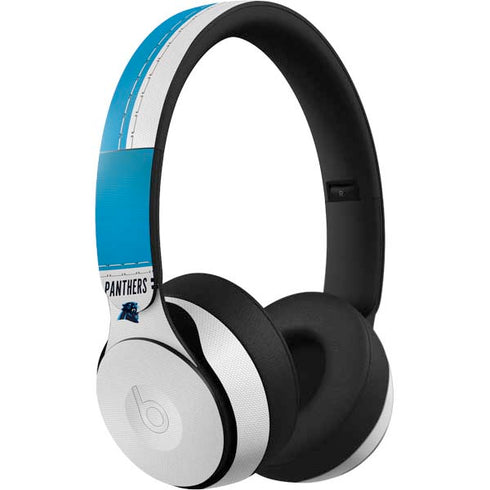 NFL Carolina Panthers White Striped Beats Solo Pro Skin