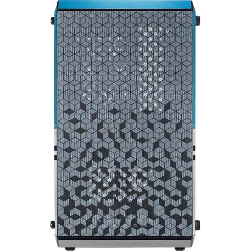 NFL Carolina Panthers White Striped Cooler Master MasterBox Q300L Mini Tower Skin