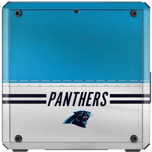 NFL Carolina Panthers White Striped Cooler Master MasterBox Q300L Mini Tower Skin