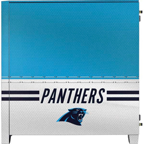 NFL Carolina Panthers White Striped Corsair 4000D Tempered Glass Mid-Tower ATX Case Skin
