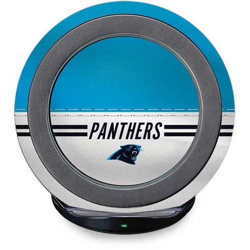NFL Carolina Panthers White Striped Fast Charge Wireless Charging Stand Skin