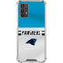 NFL Carolina Panthers White Striped Galaxy A32 5G Clear Case