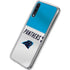 NFL Carolina Panthers White Striped Galaxy A50 Clear Case