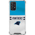NFL Carolina Panthers White Striped Galaxy A72 5G Clear Case