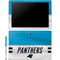 NFL Carolina Panthers White Striped Galaxy Book 12in Skin