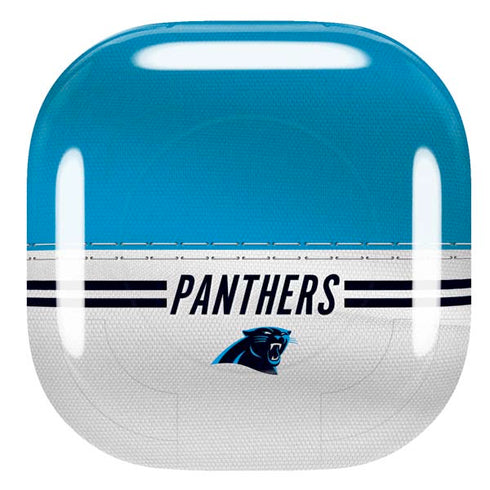 NFL Carolina Panthers White Striped Galaxy Buds Pro Skin