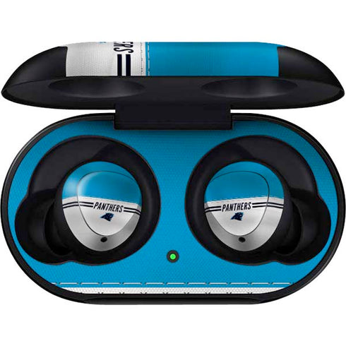 NFL Carolina Panthers White Striped Galaxy Buds Skin