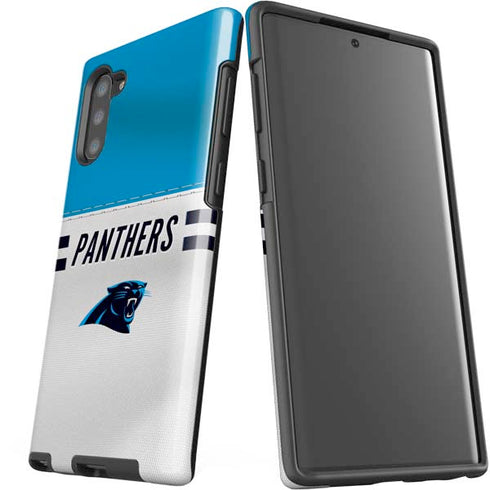 NFL Carolina Panthers White Striped Galaxy Note 10 Pro Case