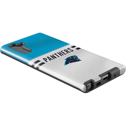NFL Carolina Panthers White Striped Galaxy Note 10 Pro Case