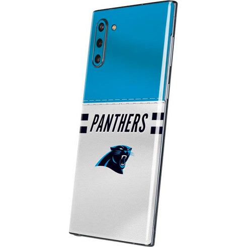 NFL Carolina Panthers White Striped Galaxy Note 10 Skin