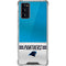 NFL Carolina Panthers White Striped Galaxy Note20 5G Clear Case