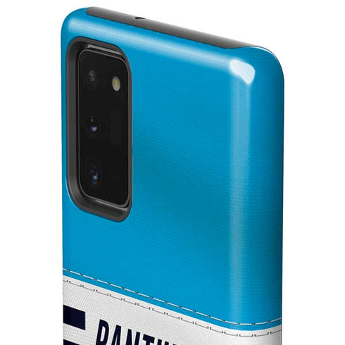 NFL Carolina Panthers White Striped Galaxy Note20 5G Pro Case