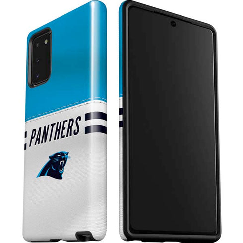 NFL Carolina Panthers White Striped Galaxy Note20 5G Pro Case