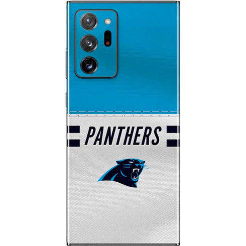 NFL Carolina Panthers White Striped Galaxy Note20 Ultra 5G Skin