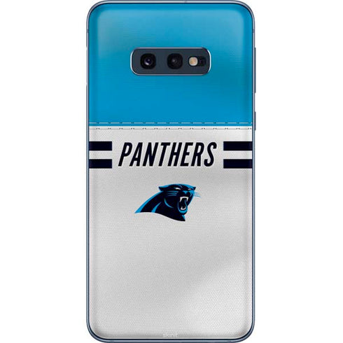 NFL Carolina Panthers White Striped Galaxy S10e Skin