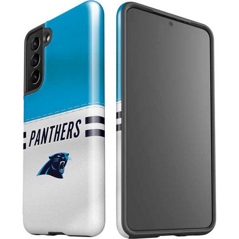 NFL Carolina Panthers White Striped Galaxy S21 5G Pro Case