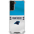 NFL Carolina Panthers White Striped Galaxy S21 Plus 5G Clear Case