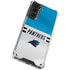 NFL Carolina Panthers White Striped Galaxy S21 Plus 5G Clear Case
