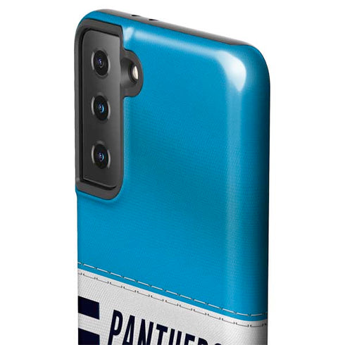 NFL Carolina Panthers White Striped Galaxy S21 Plus 5G Pro Case