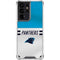 NFL Carolina Panthers White Striped Galaxy S21 Ultra 5G Clear Case