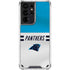 NFL Carolina Panthers White Striped Galaxy S21 Ultra 5G Clear Case