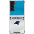 NFL Carolina Panthers White Striped Galaxy S22 Clear Case