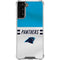 NFL Carolina Panthers White Striped Galaxy S22 Plus Clear Case