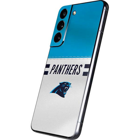 NFL Carolina Panthers White Striped Galaxy S22 Skin