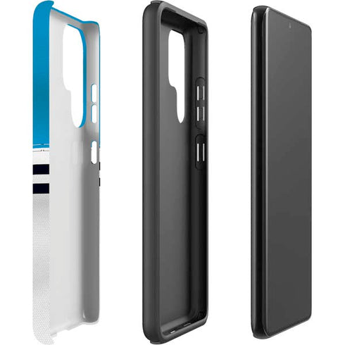 NFL Carolina Panthers White Striped Galaxy S22 Ultra Pro Case
