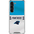 NFL Carolina Panthers White Striped Galaxy S23 Clear Case