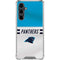 NFL Carolina Panthers White Striped Galaxy S23 FE Clear Case